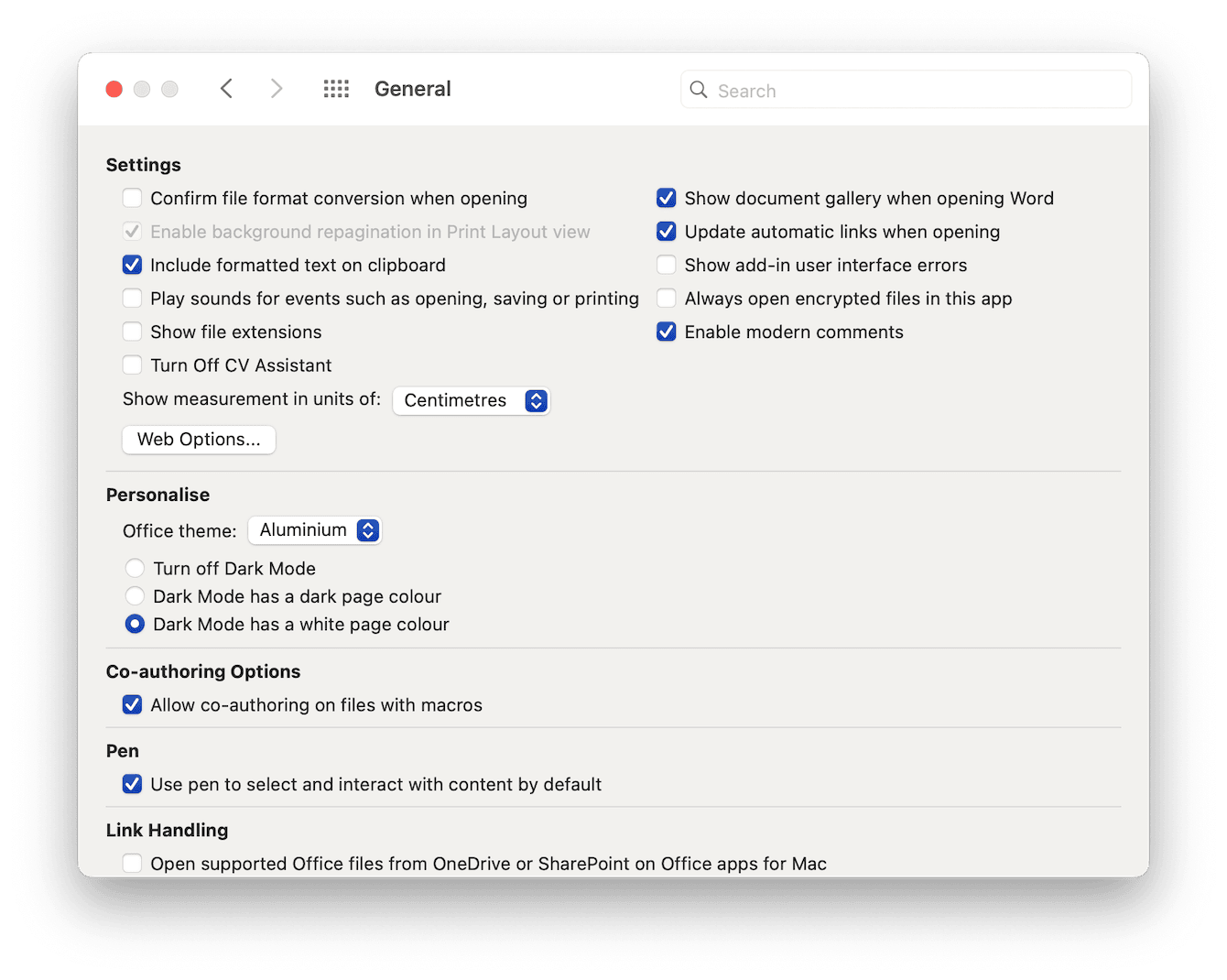 How to make Microsoft Word light mode on Mac